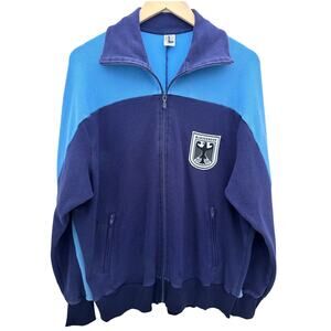 Bundeswehr Track Jacket Mens 52 46 Blue German Military Full Zip Sweatshirt